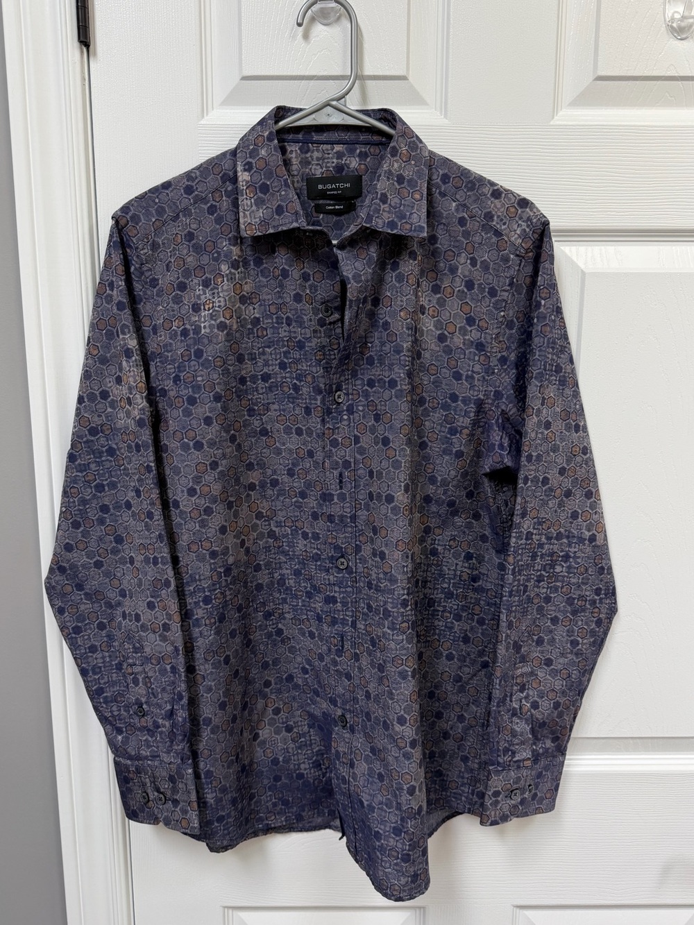 Bugatchi Men’s Geometric Print Button-Down Shirt